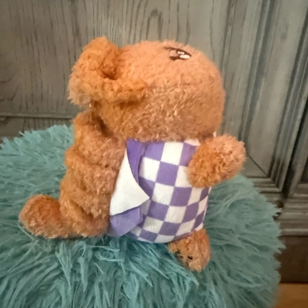 Tan and Brown Plush Toy for Small Pets